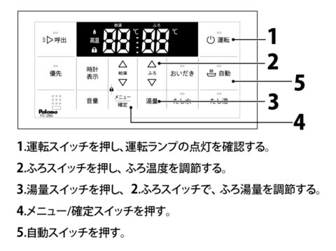 お風呂を沸かす