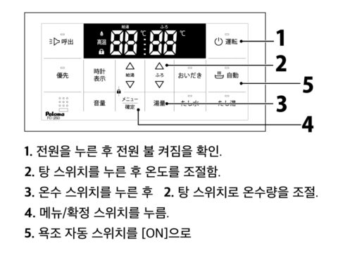 목욕물 받기