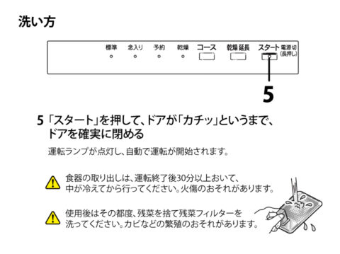 食器の洗い方