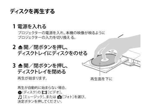 Blu-ray Disk、DVD Diskを見る