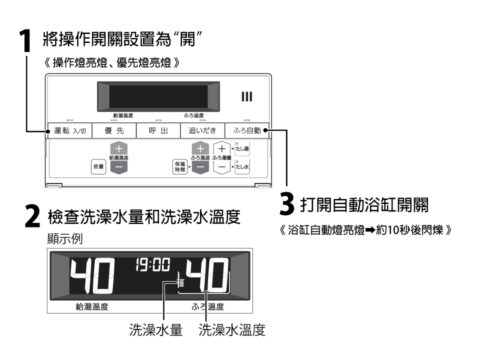 加熱洗澡水