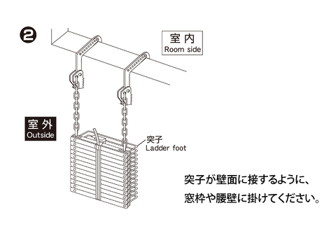 緊急ハシゴの使い方